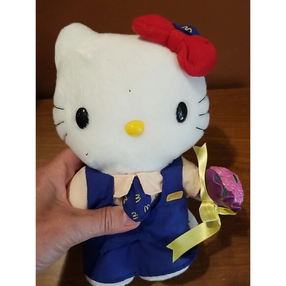 Vintage 2000 MCDONALD'S Crew Wedding HELLO KITTY Plush 9 in Doll SANRIO NOS - Picture 2 of 7